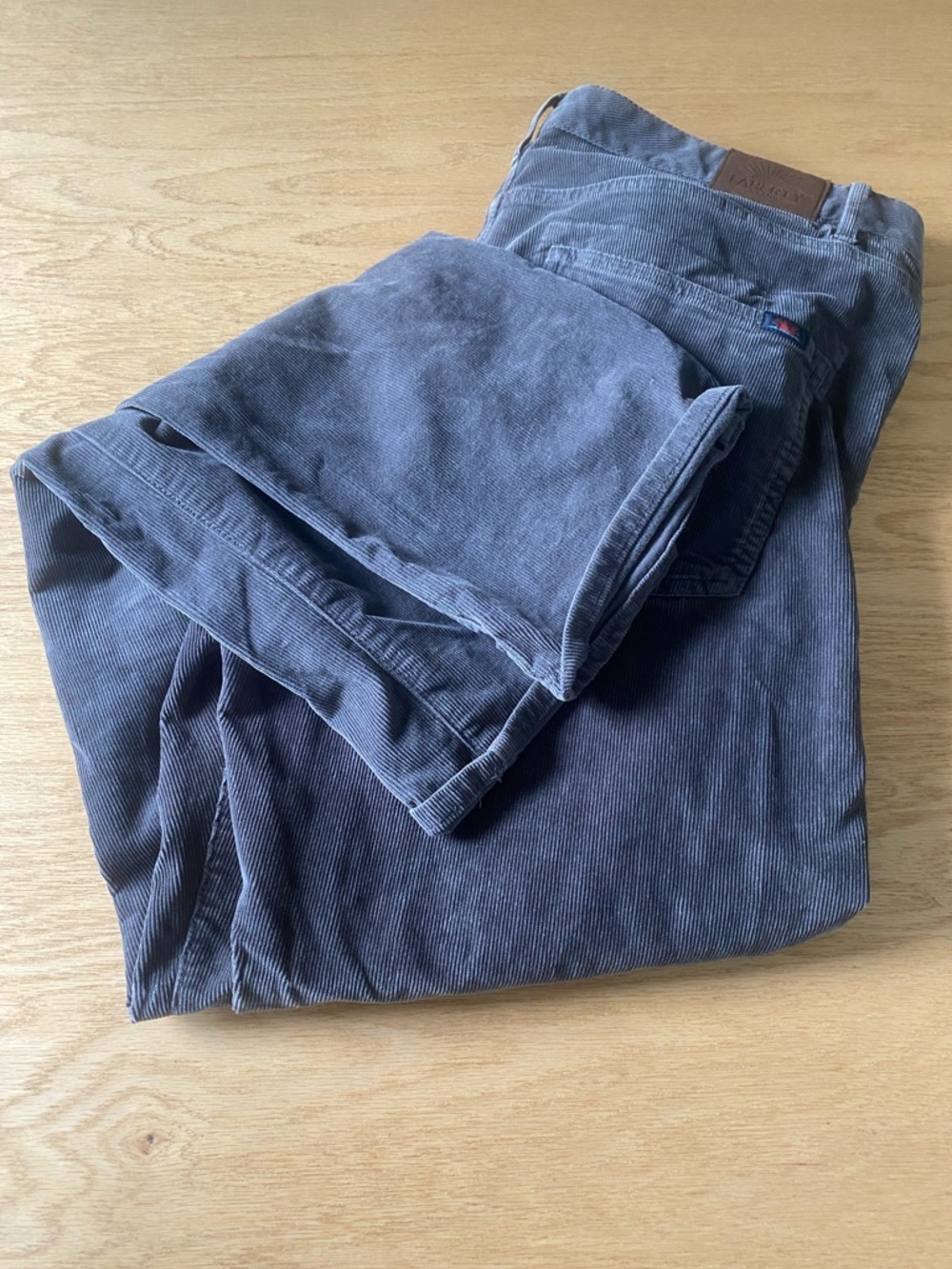 Faherty Men's Corduroy Pants in Slate Blue